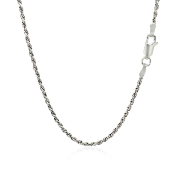 Sterling Silver 1.8mm Diamond Cut Rope Style Chain - alternate view 3