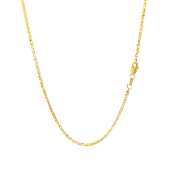 14k Yellow Gold Foxtail Chain (1.00 mm) - alternate view 2
