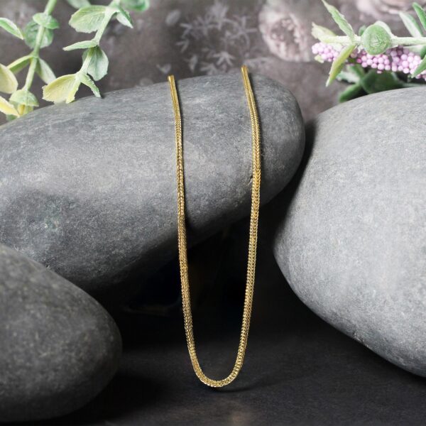 14k Yellow Gold Foxtail Chain (1.00 mm) - alternate view 4