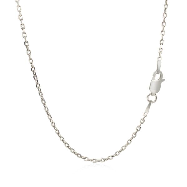 Sterling Silver Rhodium Plated Cable Chain (1.50 mm) - alternate view 3