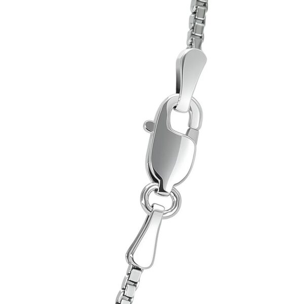 14k White Gold Classic Box Chain (1.10 mm) - alternate view 4
