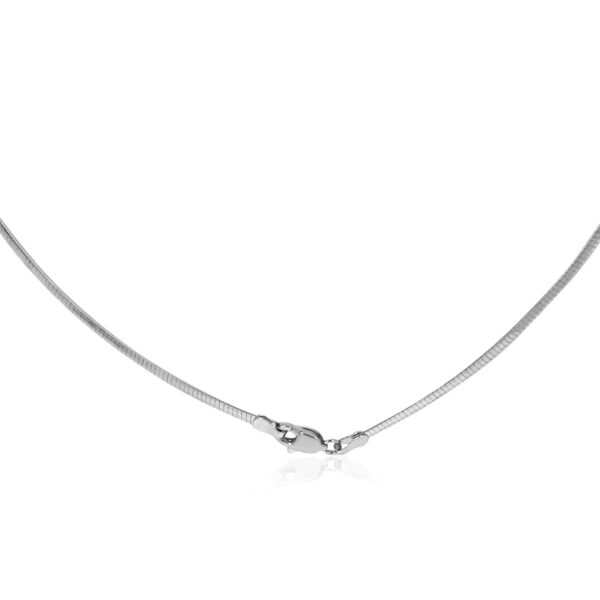 14k White Gold Classic Omega Style Chain (2.00 mm) - alternate view 3