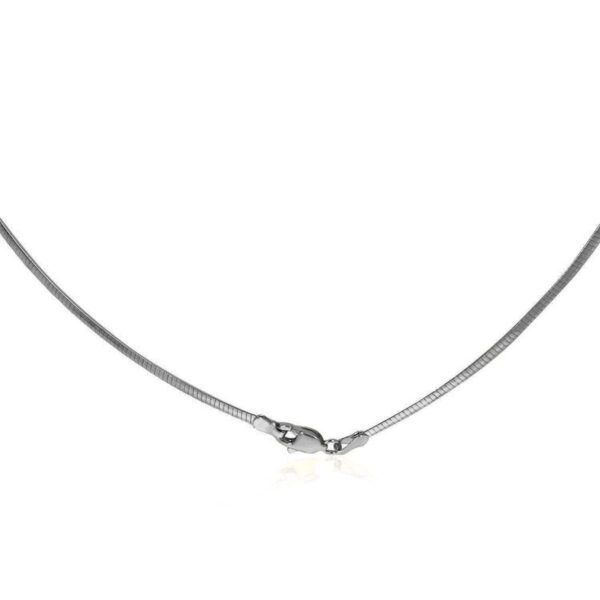 14k White Gold Classic Omega Style Chain (2.00 mm) - alternate view 4