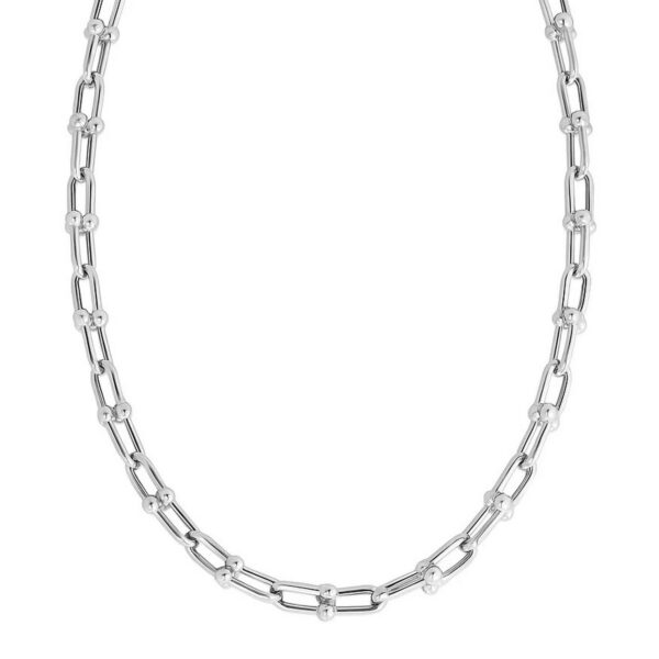 Sterling Silver Rhodium Plated Jax Link Bead Chain (9.30 mm) - alternate view 2