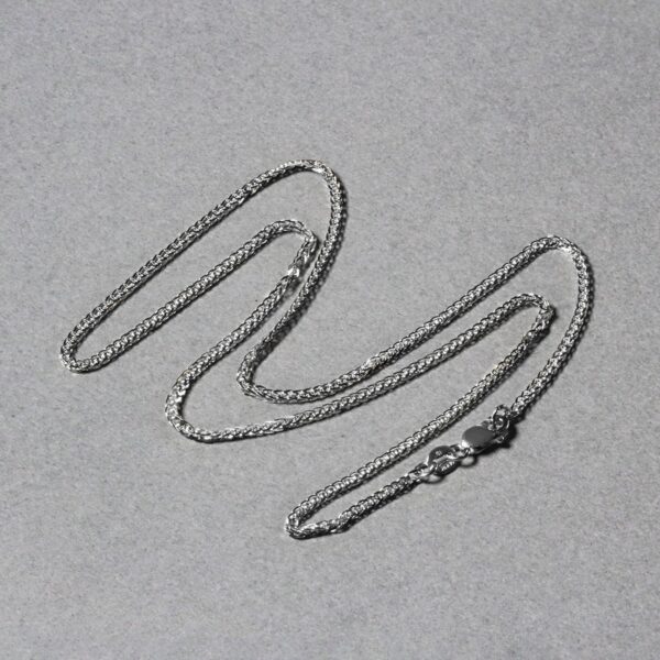 14k White Gold Square Wheat Chain (1.80 mm) - alternate view 3