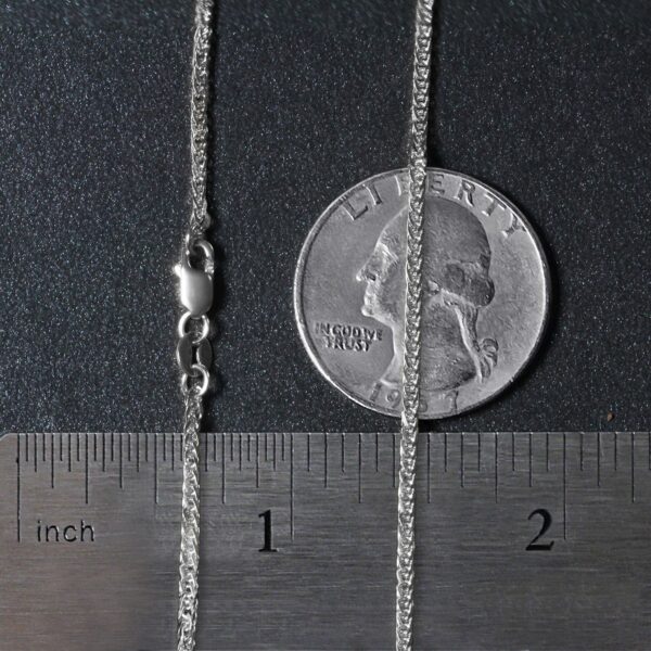 14k White Gold Square Wheat Chain (1.80 mm) - alternate view 5