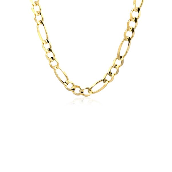 10K Yellow Gold Solid Figaro Chain (5.30 mm) - alternate view 2