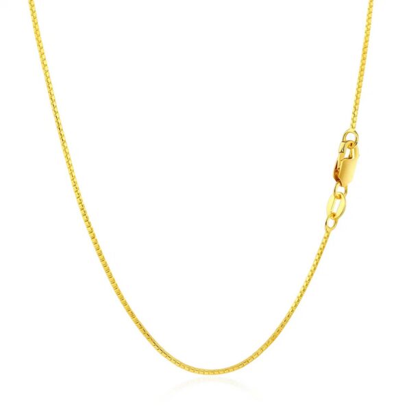 14k Yellow Gold Classic Box Chain (0.68 mm) - alternate view 3