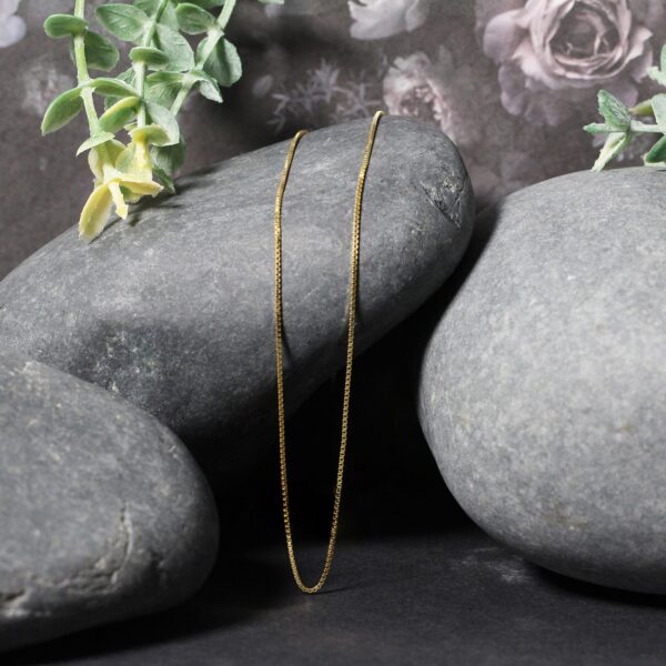 14k Yellow Gold Classic Box Chain (0.68 mm) - alternate view 4
