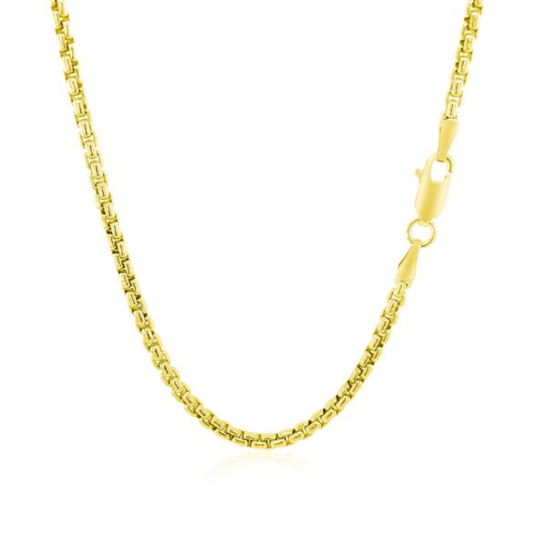 14k Yellow Gold Round Box Chain (2.5 mm) - alternate view 3