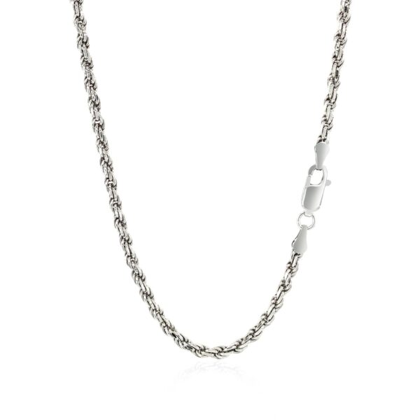 Sterling Silver Diamond Cut Rope Style Chain (2.90 mm) - alternate view 2