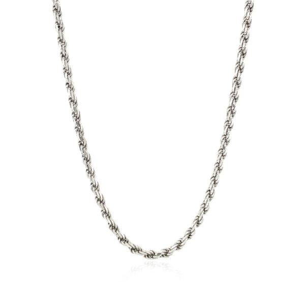 Sterling Silver Diamond Cut Rope Style Chain (2.90 mm) - alternate view 3