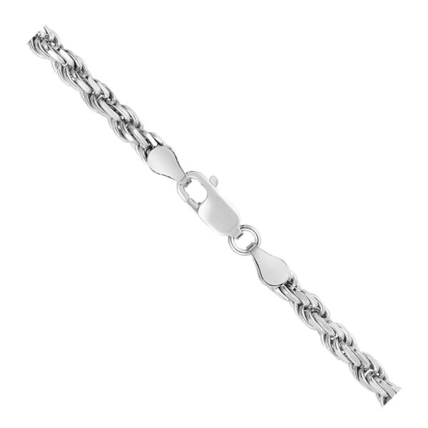 Sterling Silver Diamond Cut Rope Style Chain (2.90 mm) - alternate view 4