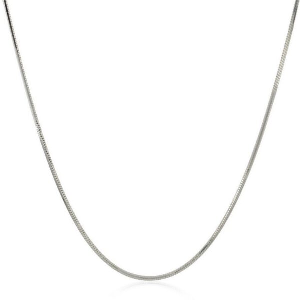 Rhodium Plated 1.3mm Sterling Silver Snake Style Chain (1.30 mm) - alternate view 2