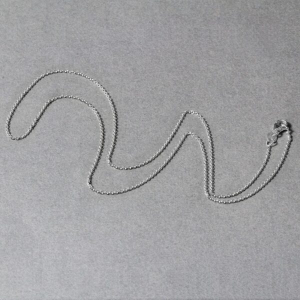 14k White Gold Oval Cable Link Chain (1.10 mm) - alternate view 5