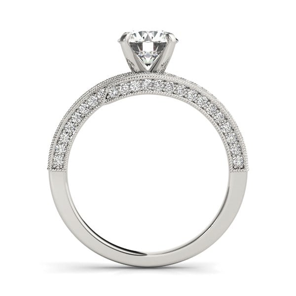 14k White Gold Round Diamond Bypass Style Engagement Ring (1 1/2 cttw) - alternate view 4