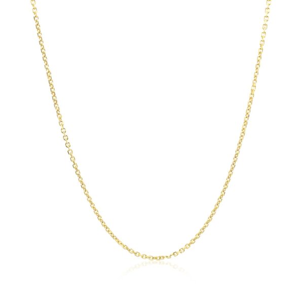 10k Yellow Gold Diamond Cut Cable Link Chain (1.10 mm) - alternate view 2