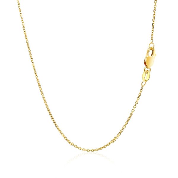 10k Yellow Gold Diamond Cut Cable Link Chain (1.10 mm) - alternate view 3