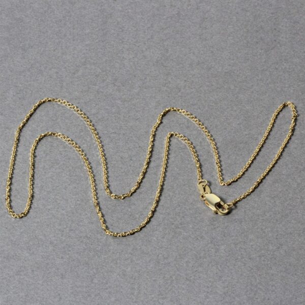 10k Yellow Gold Diamond Cut Cable Link Chain (1.10 mm) - alternate view 5