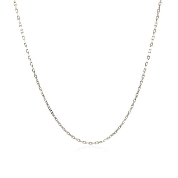 Sterling Silver Rhodium Plated Cable Chain (1.10 mm) - alternate view 2