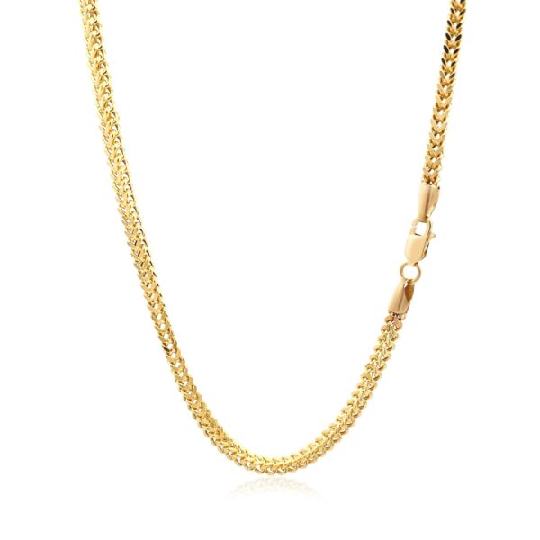 14k Yellow Gold Light Weight Wheat Chain (3.20 mm) - alternate view 3