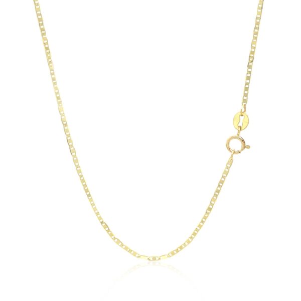 14k Yellow Gold Mariner Link Chain (1.20 mm) - alternate view 3