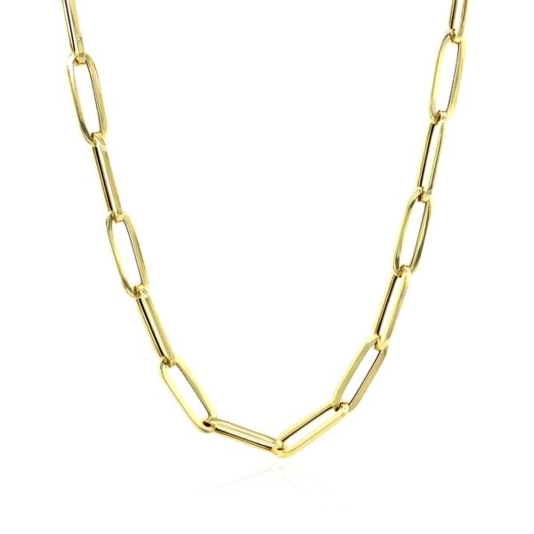 10K Yellow Gold Lite Paperclip Chain (4.20 mm) - alternate view 2