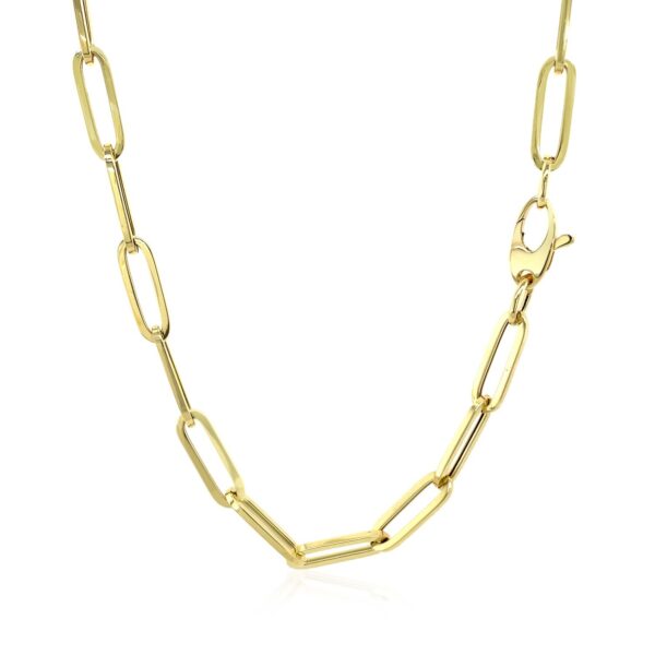 10K Yellow Gold Lite Paperclip Chain (4.20 mm) - alternate view 3