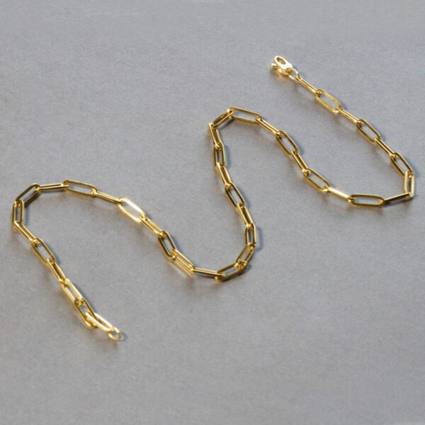 10K Yellow Gold Lite Paperclip Chain (4.20 mm) - alternate view 4