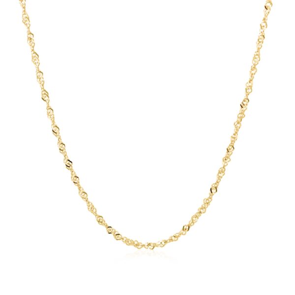 14k Yellow Gold Singapore Chain (1.30 mm) - alternate view 2