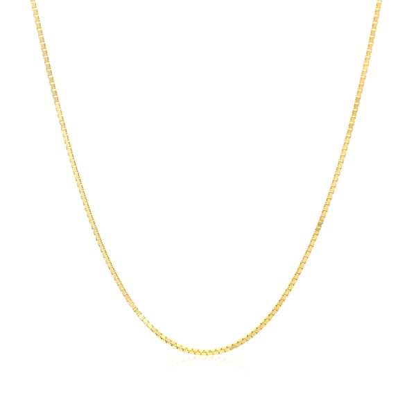 10k Yellow Gold Classic Box Chain (0.78 mm) - alternate view 2