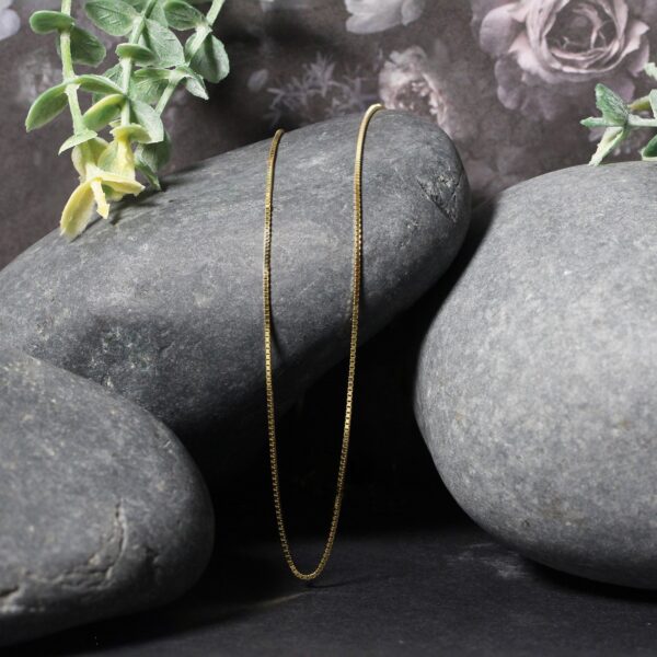 10k Yellow Gold Classic Box Chain (0.78 mm) - alternate view 4