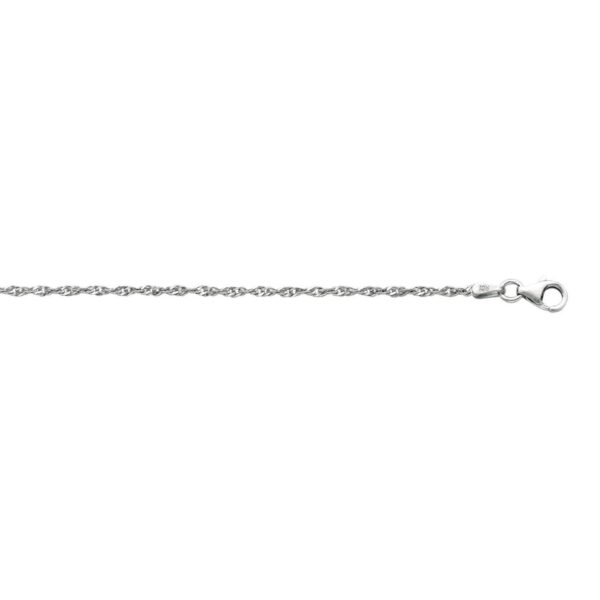 Sterling Silver Singapore Style Chain (1.80 mm) - alternate view 4