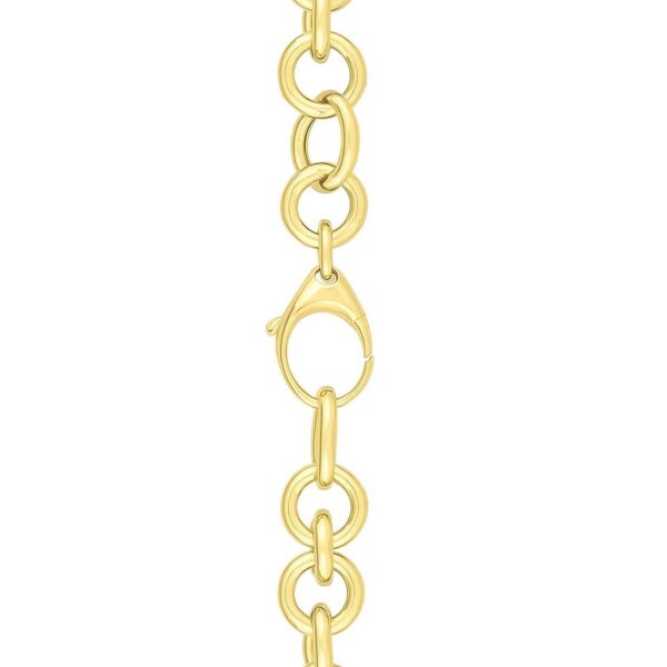 14k Yellow Gold Rolo Link Necklace (11.40 mm) - alternate view 5