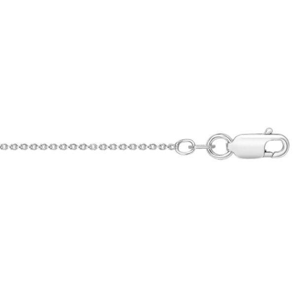 Sterling Silver Rhodium Plated Round Cable Chain (2.10 mm) - alternate view 2