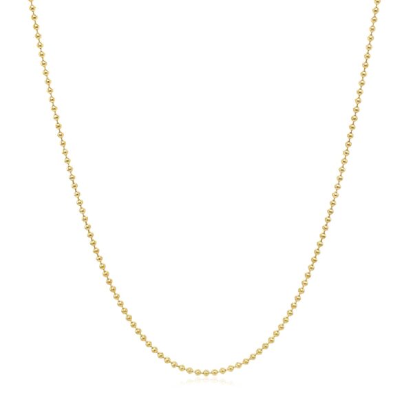 14k Yellow Gold Bead Chain 1.0mm (1.00 mm) - alternate view 2