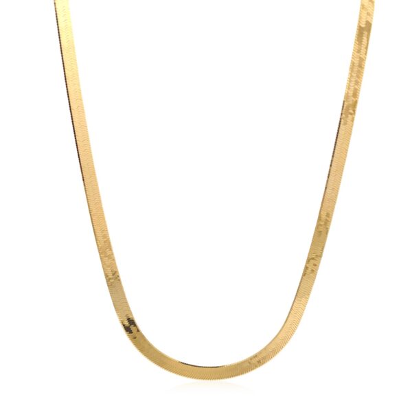 14k Yellow Gold Super Flex Herringbone Chain (3.80 mm) - alternate view 2
