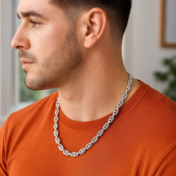 Sterling Silver Anchor Chain Necklace (5.50 mm) - alternate view 4