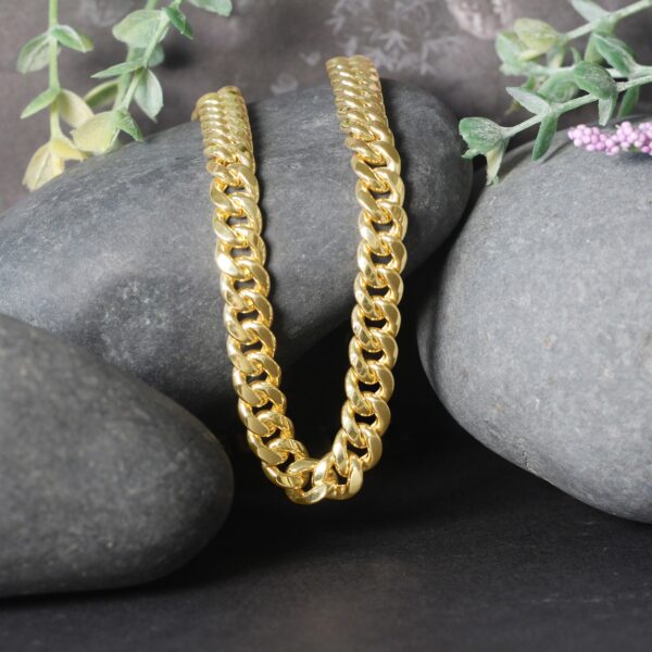 7.25mm 10k Yellow Gold Semi Solid Miami Cuban Chain - alternate view 4