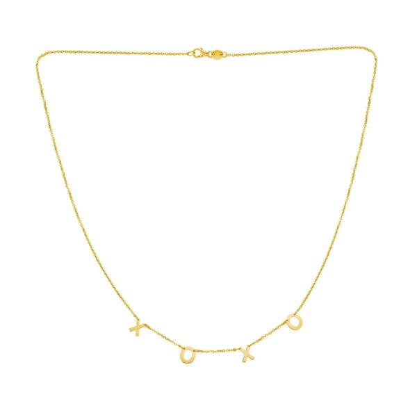 14K Yellow Gold XOXO Necklace - alternate view 2