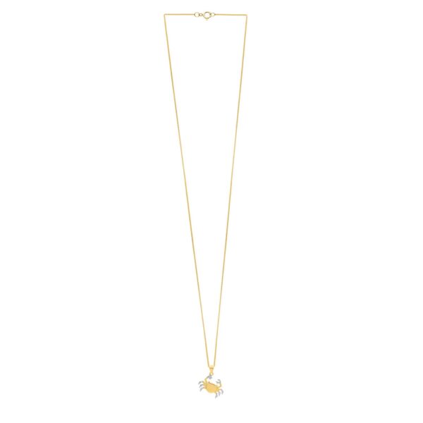 Crab Necklace in 10K Two Tone Yellow Gold - Two-Tone Gold - alternate view 2