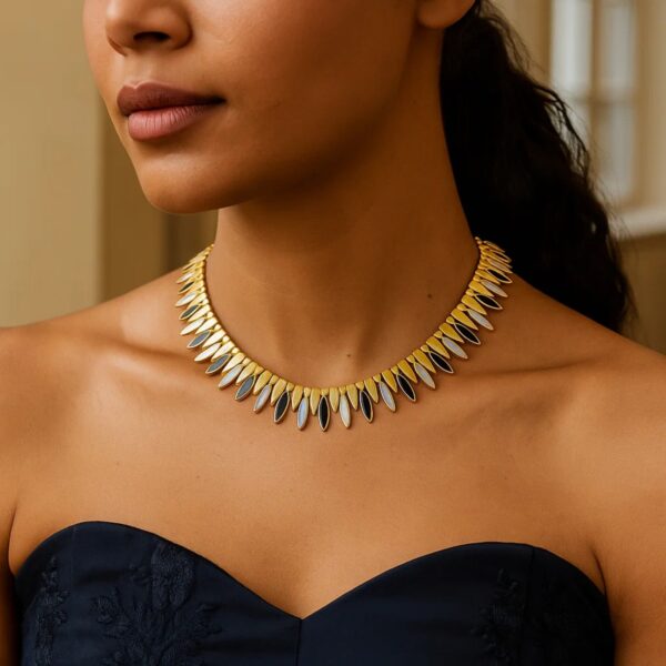 14K Yellow Gold La Grand Dame Collar Necklace - alternate view 3