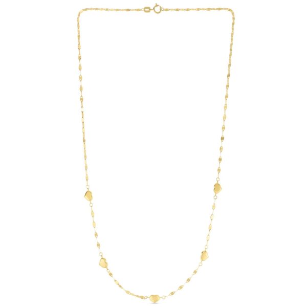 14K Yellow Gold Heart Necklace - alternate view 2