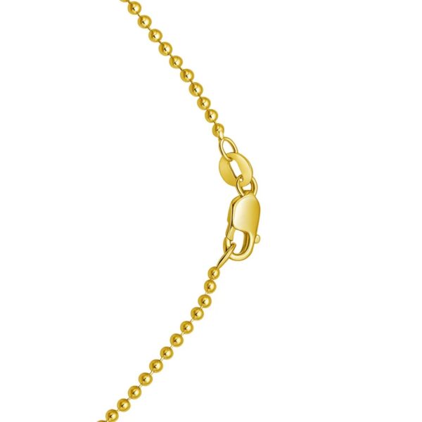 14K Yellow Gold Multi Gemstone Heart Necklace (1.50 mm) - alternate view 3