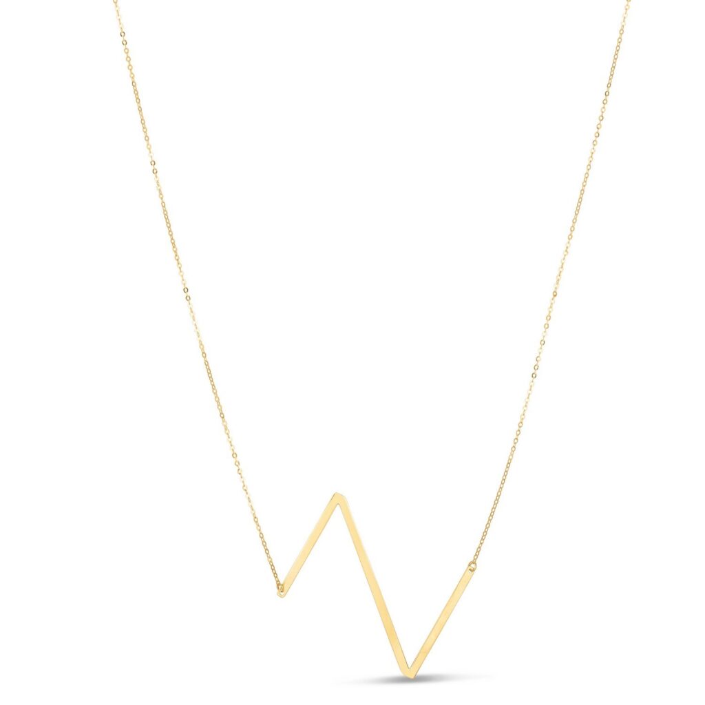 14K Yellow Gold Yours Truly Large Initial Z Necklace