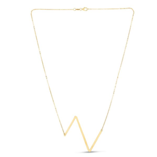 14K Yellow Gold Yours Truly Large Initial Z Necklace - alternate view 2