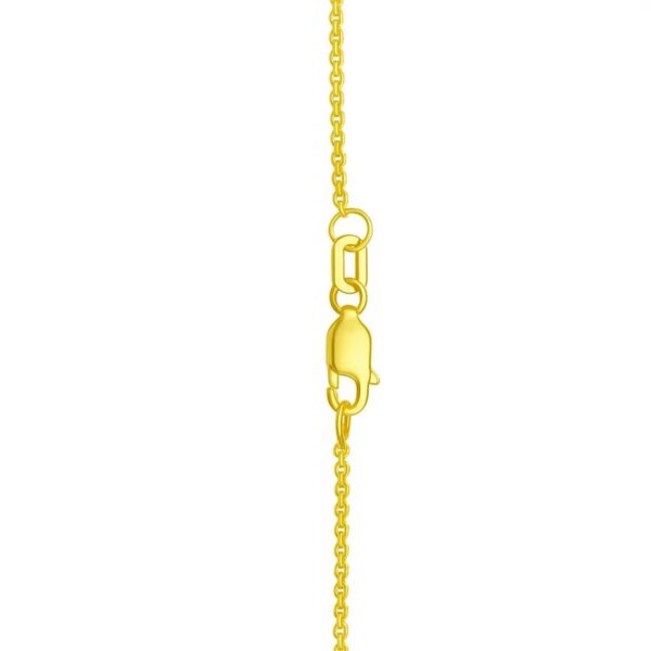 14K Yellow Gold Oval Gemstone and Bead Necklace - alternate view 3