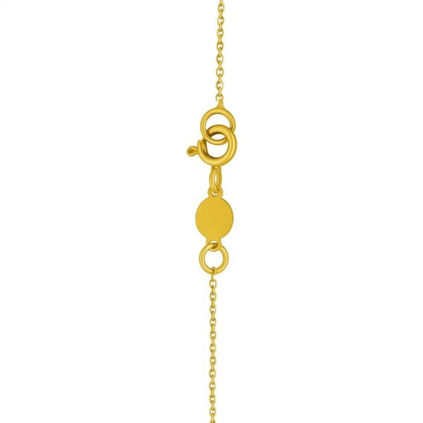 14K Yellow Gold Mini Diamond B Initial Pendant Necklace - alternate view 4