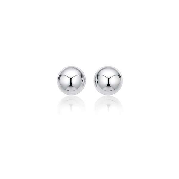 14k White Gold Classic Stud Earrings (8mm)
