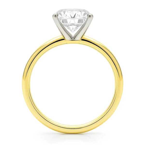 5 Carat Radiant Lab Grown IGI G/VS1 Diamond Solitaire Ring in 14K Yellow Gold - alternate view 4